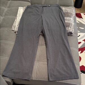 Gray Wide-Leg Trousers